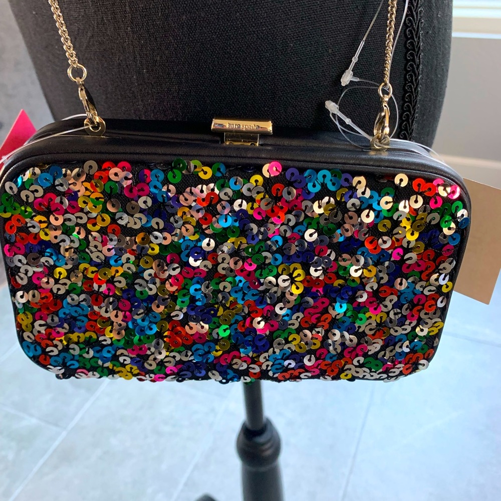 Kate Spade crossbody clutch removable chain